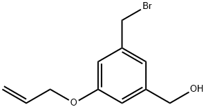 BenzeneMethanol, 3-(broMoMethyl)-5-(2-propen-1-yloxy)- Structural
