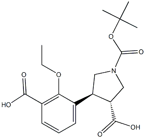 Boc-(+/-)-trans-4-(2-ethoxycarboxy-phenyl)-pyrrolidine-3-carboxylic acid