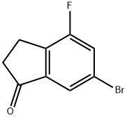 6-BROMO-4-FLUORO-2,3-DIHYDRO-1H-INDEN-1-ONE Structural