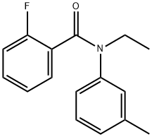 N-ethyl-2-fluoro-N-(3-methylphenyl)benzamide Structural