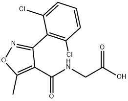 N-[[3-(2,6-Dichlorophenyl)-5-Methyl-4-isoxazolyl]carbonyl]glycine Structural