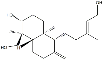 ent-Labda-8(17),13E-diene-3β,15,18-triol Structural