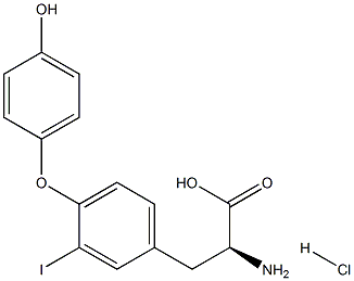 Alanine,3-[4-(p-hydroxyphenoxy)-3-iodophenyl]-,hydrochloride Structural