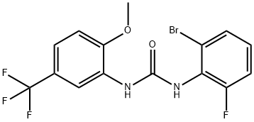 Urea, N-(2-broMo-6-fluorophenyl)-N'-[2-Methoxy-5-(trifluoroMethyl)phenyl]- Structural
