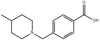 4-[(4-methylpiperidin-1-yl)methyl]benzoic acid Structural