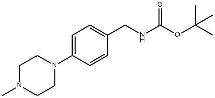 tert-Butyl 4-(4-Methylpiperazin-1-yl)benzylcarbaMate Structural