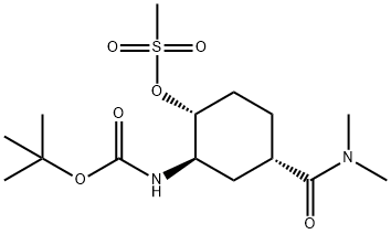 (1R,2R,4S)-2-[(tert-butoxycarbonyl)aMino]-4-[(diMethylaMino)carbonyl]cyclohexyl Methanesulfonate Structural Picture