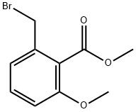 Benzoic acid, 2-(broMoMethyl)-6-Methoxy-, Methyl ester Structural