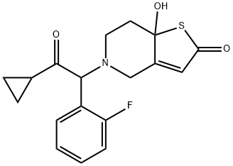 5-(2-cyclopropyl-1-(2-fluorophenyl)-2-oxoethyl)-7a-hydroxy-5,6,7,7a-tetrahydrothieno[3,2-c]pyridin-2(4H)-one