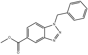 Methyl 1-benzyl-1,2,3-benzotriazole-5-carboxylate Structural