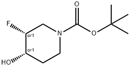 cis-tert-butyl 3-fluoro-4-hydroxypiperidine-1-carboxylate Structural