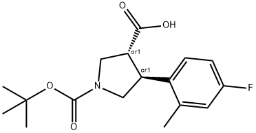 Boc-(+/-)-trans-4-(4-fluoro-2-Methyl-phenyl)-pyrrolidine-3-carboxylic acid