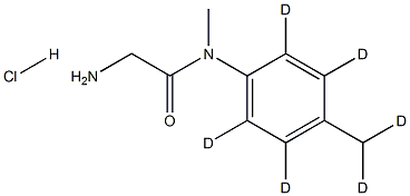 Glycinexylidide-d6 Hydrochloride Structural