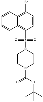 tert-butyl 4-((4-bromonaphthalen-1-yl)sulfonyl)piperazine-1-carboxylate Structural