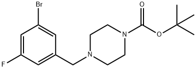 tert-butyl 4-(3-broMo-5-fluorobenzyl)piperazine-1-carboxylate Structural
