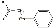 N-Phenylglycine-13C2,15N Structural