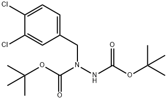 di-tert-butyl 1-(3,4-dichlorobenzyl)hydrazine-1,2-dicarboxylate Structural