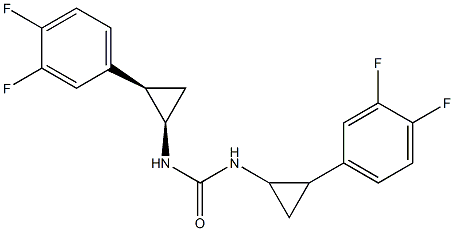 1,3-bis(cis-2-(3,4-difluorophenyl) cyclopropyl)urea Structural