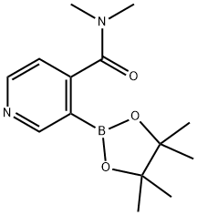 N,N-DIMETHYL-3-(4,4,5,5-TETRAMETHYL-1,3,2-DIOXABOROLAN-2-YL)ISONICOTINAMIDE Structural