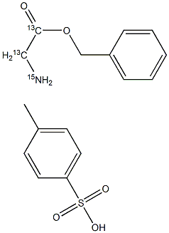 Glycine Benzyl Ester-13C2,15N p-Toluenesulfonate Structural