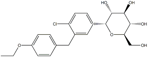 (2R,3R,4R,5S,6R)-2-(4-chloro-3-(4-ethoxybenzyl)phenyl)-6-(hydroxyMethyl)tetrahydro-2H-pyran-3,4,5-triol Structural Picture