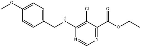 ethyl 5-chloro-6-((4-Methoxybenzyl)aMino)pyriMidine-4-carboxylate Structural