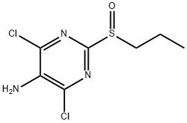 4,6-dichloro-2-(propylsulfinyl)pyriMidin-5-aMine Structural