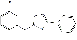 2-(5-broMo-2-Methylbenzyl)-5-phenylthiophene Structural