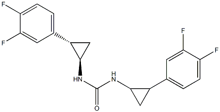 1,3-bis( trans-2-(3,4-difluorophenyl) cyclopropyl)urea Structural