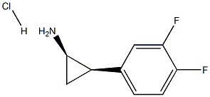 cis-2-(3,4-difluorophenyl) cyclopropanaMine hydrochloride Structural