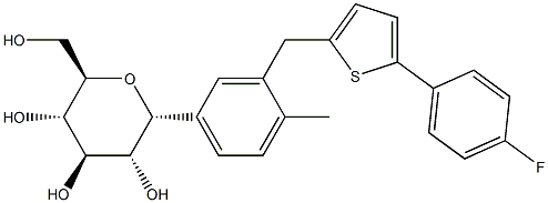 (2R,3R,4R,5S,6R)-2-(3-((5-(4-fluorophenyl)thiophen-2-yl)Methyl)-4-Methylphenyl)-6-(hydroxyMethyl)tetrahydro-2H-pyran-3,4,5-triol Structural