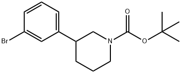 tert-butyl 3-(3-broMophenyl)piperidine-1-carboxylate Structural