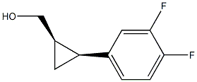 cis-(2-(3,4-difluorophenyl) cyclopropyl)Methanol Structural