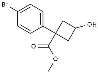 Methyl 1-(4-broMophenyl)-3-hydroxycyclobutanecarboxylate Structural