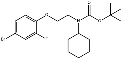 tert-butyl (2-(4-broMo-2-fluorophenoxy)ethyl)(cyclohexyl)carbaMate Structural