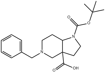 tert-BUTYL 3-BENZYL-3,7-DIAZABICYCLO[4,3,0]NONANE-7-DICARBOXYLATE Structural