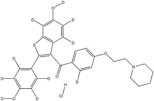Raloxifene-d10 Hydrochloride Structural