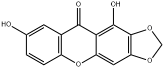 1,7-Dihydroxy-2,3-Methylenedioxyxanthone Structural