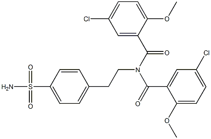 N-(5-Chloro-2-Methoxybenzoyl)-4-[2-(5-Chloro-2-MethoxybenzaMido)ethyl]benzene SulfonaMide Structural