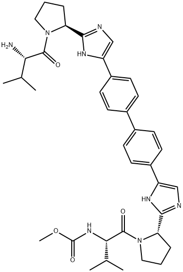 methyl ((S)-1-((S)-2-(5-(4'-(2-((S)-1-((S)-2-amino-3-methylbutanoyl)pyrrolidin-2-yl)-1H-imidazol-4-yl)-[1,1'-biphenyl]-4-yl)-1H-imidazol-2-yl)pyrrolidin-1-yl)-3-methyl-1-oxobutan-2-yl)carbamate