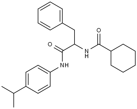 Nalpha-(cyclohexylcarbonyl)-N-[4-(propan-2-yl)phenyl]phenylalaninamide Structural
