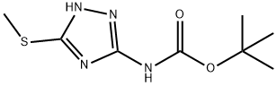tert-butyl N-[5-(methylsulfanyl)-4H-1,2,4-triazol-3-yl]carbamate Structural