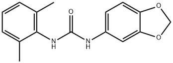 Urea,N-1,3-benzodioxol-5-yl-N'-(2,6-dimethylphenyl)- Structural