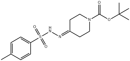 tert-butyl 4-(2-tosylhydrazono)piperidine-1-carboxylate Structural