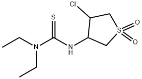 N-(4-chloro-1,1-dioxidotetrahydro-3-thienyl)-N,N-diethylthiourea Structural