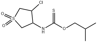 O-isobutyl (4-chloro-1,1-dioxidotetrahydro-3-thienyl)thiocarbamate Structural
