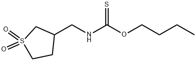 O-butyl [(1,1-dioxidotetrahydro-3-thienyl)methyl]thiocarbamate Structural