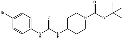tert-Butyl 4-[3-(4-bromophenyl)ureido]piperidine-1-carboxylate Structural