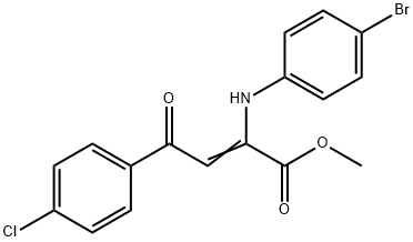 methyl 2-(4-bromoanilino)-4-(4-chlorophenyl)-4-oxo-2-butenoate Structural