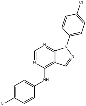 N,1-bis(4-chlorophenyl)-1H-pyrazolo[3,4-d]pyrimidin-4-amine Structural